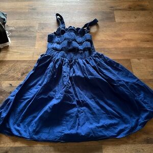 Elegant Blue Sleeveless Dress